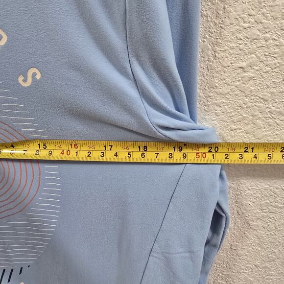 Reel Life Get Outdoors Performance Hoodie Shirt Light Blue UPF 50 S Long Sleeve - Picture 9 of 10